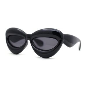 Chunky Oval Sunglasses Women Bold Frame Retro Designer Clout Goggles Shades New‎